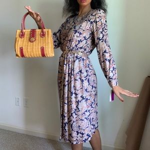 Vintage Liz Claiborne paisley dress